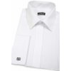 Pánska košeľa SLIM krytá léga - Biela hladká - 182 Pánska košeľa SLIM krytá léga - Biela hladká - 182