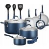 Nutrichef 14-dielna sada hrncov a panvíc v modrom prevedení s nepriľnavým povrchom Nutrichef 14-dielna sada hrncov a panvíc v modrom prevedení s nepriľnavým povrchom