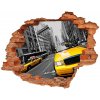 Samolepiaca diera nálepka betón New york taxi 90x70 cm Samolepiaca diera nálepka betón New york taxi 90x70 cm