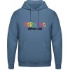 AWDis Hoodie Mikina - Nápis - Straight against hate - Letecká modrá - XL - Pánske AWDis Hoodie Mikina - Nápis - Straight against hate - Letecká modrá - XL - Pánske