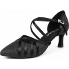 Dámske tanečné topánky Elza - 124 čierny brokát 6,5 cm Flare Veľkosť: 40 Dámske tanečné topánky Elza - 124 čierny brokát 6,5 cm Flare Veľkosť: 40