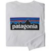 Patagonia Long-Sleeved P-6 Logo Responsibili-Tee Men biela L Patagonia Long-Sleeved P-6 Logo Responsibili-Tee Men biela L