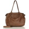 Mazzini Marco Hnedá kožená shopper kabelka dalla natura