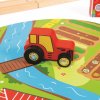 Vláčkodráha Bigjigs Rail dřevěná s venkovskou cestou 80 dílů Vláčkodráha Bigjigs Rail dřevěná s venkovskou cestou 80 dílů