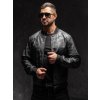 Čierna pánska koženková bomber bunda Bolf 3A63A1 Čierna pánska koženková bomber bunda Bolf 3A63A1