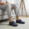 OrtoMed pánske papuče na suchý zips 6092 L238 modré