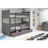 BMS Group Poschodová posteľ RICO 2 - 200x90cm - Grafitový - Grafitový BMS Group Poschodová posteľ RICO 2 - 200x90cm - Grafitový - Grafitový