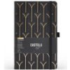 Castelli Gold Arch linajkový zápisník L A5 Black
