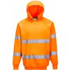 Portwest B304 Hi Vis Reflexná mikina s kapucňou oranžová
