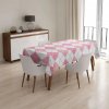 Sablio Obrus Ružové a biele kosoštvorčeky - 130x170 cm Sablio Obrus Ružové a biele kosoštvorčeky - 130x170 cm