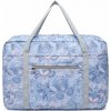 KONO skládacia vodotesná cestovná taška - svetlo modrá - kvetiny KONO skládacia vodotesná cestovná taška - svetlo modrá - kvetiny