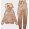 Dámska béžová velúrová súprava s kapucňou na zips (8C1176-159) odstíny béžové XL (42) Dámska béžová velúrová súprava s kapucňou na zips (8C1176-159) odstíny béžové XL (42)