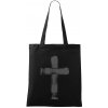 Jesus kríž štetcom - Taška bavlnená - 42 x 38 cm ( Čierna ) Jesus kríž štetcom - Taška bavlnená - 42 x 38 cm ( Čierna )