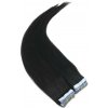 Vlasy pro metodu Invisible Tape / TapeX / Tape Hair / Tape IN 50cm - prírodná čierna