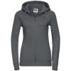 Russell women's hoodie with Authentic zipper Dark grey