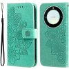 Peňaženkové kožené puzdro 7-petals na Honor Magic5 Lite - Zelená Peňaženkové kožené puzdro 7-petals na Honor Magic5 Lite - Zelená
