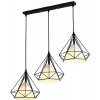 Abigali Diamond závesné svietidlo 3x60 W biela-čierna CHNR3L-E27 Abigali Diamond závesné svietidlo 3x60 W biela-čierna CHNR3L-E27