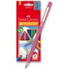 Farbičky Faber-Castell Junior Triangular - 10 farieb + orezávadlo Farbičky Faber-Castell Junior Triangular - 10 farieb + orezávadlo