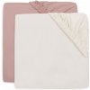 Jollein napínacia plachta 2 ks Wild Rose/Ivory 60x120