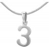 Silvego Strieborný prívesok číslo 3 - trojka PRM13674 Silvego Strieborný prívesok číslo 3 - trojka PRM13674