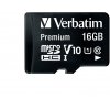 Karta VERBATIM MicroSDHC 16GB Premium, U1 + SD adaptér 44082 Karta VERBATIM MicroSDHC 16GB Premium, U1 + SD adaptér 44082