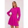 MOE Dámske šaty denim | pink M884 - EU L M884 MOE Dámske šaty denim | pink M884 - EU L M884