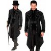 Gotický zamatový kostým / plášť - čierny, štýl Steampunk / Upír, veľkosť XL Gotický zamatový kostým / plášť - čierny, štýl Steampunk / Upír, veľkosť XL