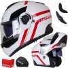 MOTOCYKLOVÁ PRILBA LS2 FF908 STROBE II AUTOX biela červená VYKLÁPACIA ECE22.06 P/J MOTOCYKLOVÁ PRILBA LS2 FF908 STROBE II AUTOX biela červená VYKLÁPACIA ECE22.06 P/J