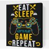 Vymalujsisam.sk Maľovanie podľa čísiel - Eat, Sleep, Play Game, Repeat Veľkosť: 40x50cm, Rám: Na plastovej doske Vymalujsisam.sk Maľovanie podľa čísiel - Eat, Sleep, Play Game, Repeat Veľkosť: 40x50cm, Rám: Na plastovej doske