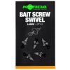 5ks - Obratlík S Vrutom Korda Micro Ring Swivel Bait Screw Medium 5ks - Obratlík S Vrutom Korda Micro Ring Swivel Bait Screw Medium