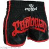 Muay Thai trenky - Pretorian - Elite - čierne/červený nápis Muay Thai trenky - Pretorian - Elite - čierne/červený nápis