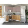 Rohová kuchynská linka LAMIA 190x170cm Kobe + dub artisan Rohová kuchynská linka LAMIA 190x170cm Kobe + dub artisan