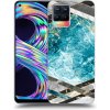 Picasee silikónový čierny obal pre Realme 8 4G - Blue geometry Picasee silikónový čierny obal pre Realme 8 4G - Blue geometry