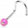Steel Edge Piercing do nosu SENOSE17 Farba: Ružová Steel Edge Piercing do nosu SENOSE17 Farba: Ružová