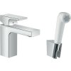 Hansgrohe Vernis Shape - Umývadlová batéria 100 s ručnou sprchou Bidette a sprchovou hadicou 160 cm, chróm 71216000 Hansgrohe Vernis Shape - Umývadlová batéria 100 s ručnou sprchou Bidette a sprchovou hadicou 160 cm, chróm 71216000