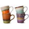 HK living Kameninový hrnček na espresso 70's Retro 80 ml – set 4 ks HK living Kameninový hrnček na espresso 70's Retro 80 ml – set 4 ks