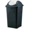 StefanPlast Odpadkový kôš Multipat 60 l, čierny, biele veko