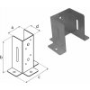 Domax PSP DX zaskrutkovacia pätka stĺpika so štvorcovou základňou otvorená 120 - 121 x 152 x 201 x 2.0 mm 10 ks