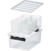Úložný box, plastový, čierne úchytky, 6 priehradiek, SMARTSTORE Úložný box, plastový, čierne úchytky, 6 priehradiek, SMARTSTORE
