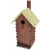 Drevená záhradná dekorácia vtáčej búdky v zeleno-hnedom farebnom prevedení s otvorom 21 x 16 x 31/40 cm 42373 Drevená záhradná dekorácia vtáčej búdky v zeleno-hnedom farebnom prevedení s otvorom 21 x 16 x 31/40 cm 42373