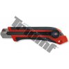 TRIUMF Nôž odlamovací, pogumované telo, s kolieskovou aretáciou, čierna čepeľ (pk980) 0,5 x 18 mm TRIUMF Nôž odlamovací, pogumované telo, s kolieskovou aretáciou, čierna čepeľ (pk980) 0,5 x 18 mm