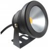 LED Reflektor vodotesný čierny 12V, 10W, biela LED Reflektor vodotesný čierny 12V, 10W, biela
