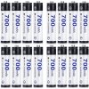 16ks DOUBLEPOW výkonné nabíjacie batérie AAA 700 mAh 1,2 V Ni-Mh, 1500x nabitie 16ks DOUBLEPOW výkonné nabíjacie batérie AAA 700 mAh 1,2 V Ni-Mh, 1500x nabitie