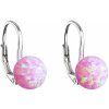 Strieborné visiace náušnice so syntetickým opálom ružové okrúhle 11245.3 Pink s. Opal Strieborné visiace náušnice so syntetickým opálom ružové okrúhle 11245.3 Pink s. Opal