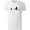 Piano ekg - krídlo - Tričko z organickej bavlny - XL ( Biela ) Piano ekg - krídlo - Tričko z organickej bavlny - XL ( Biela )