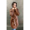 Max Original Leather dámsky kožený kabát TRENCH cognac