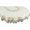 Krémový oválny dekoračný obrus na stôl s čipkou Šírka 160 cm | Dĺžka 350 cm krémová Krémový oválny dekoračný obrus na stôl s čipkou Šírka 160 cm | Dĺžka 350 cm krémová
