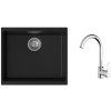 STRONG K-StrongSinks S3 Set drez Hron 530x460mm granit čierna + Batéria Seina chróm STRONG K-StrongSinks S3 Set drez Hron 530x460mm granit čierna + Batéria Seina chróm