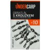 UnderCarp Obratlik s krúžkom a rýchlovýmenným klipom Veľkosť 8 10 ks