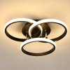 STROPNÁ LAMPA OKRÚHLA LED 3 KRUHY ZÁVESNÁ LUSTER MODERNÁ ČIERNA DO OBÝVAČKY STROPNÁ LAMPA OKRÚHLA LED 3 KRUHY ZÁVESNÁ LUSTER MODERNÁ ČIERNA DO OBÝVAČKY